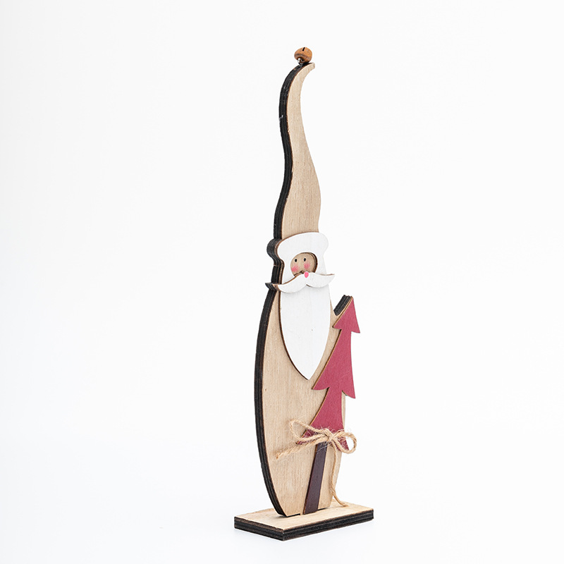 Santa Claus madera espesa decoración de escritorio Navidad hotel centro comercial ventanas de recepción decoración atmósfera de vacaciones