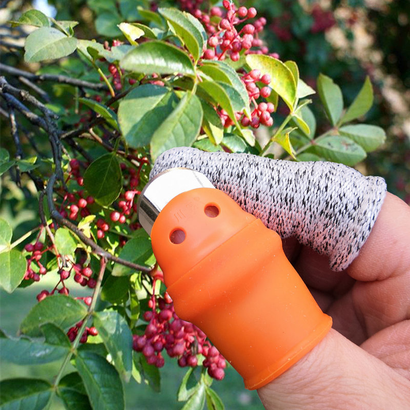 摘豆角神器掐尖神器铁指甲套农用采摘器指甲手套辣椒花椒采摘神器