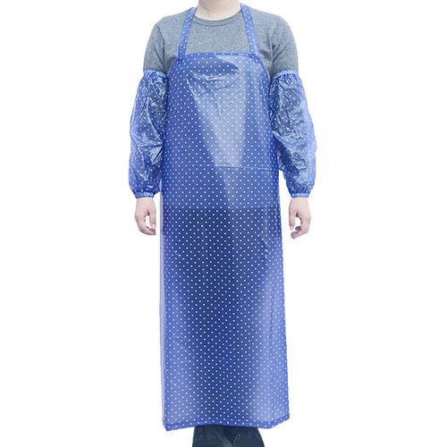 Transparent unisex waterproof, oilproof, and stain-resistant PVC apron with added thickness for kitchen, restaurant, canteen, and factory use, suitable for fish and seafood processing.