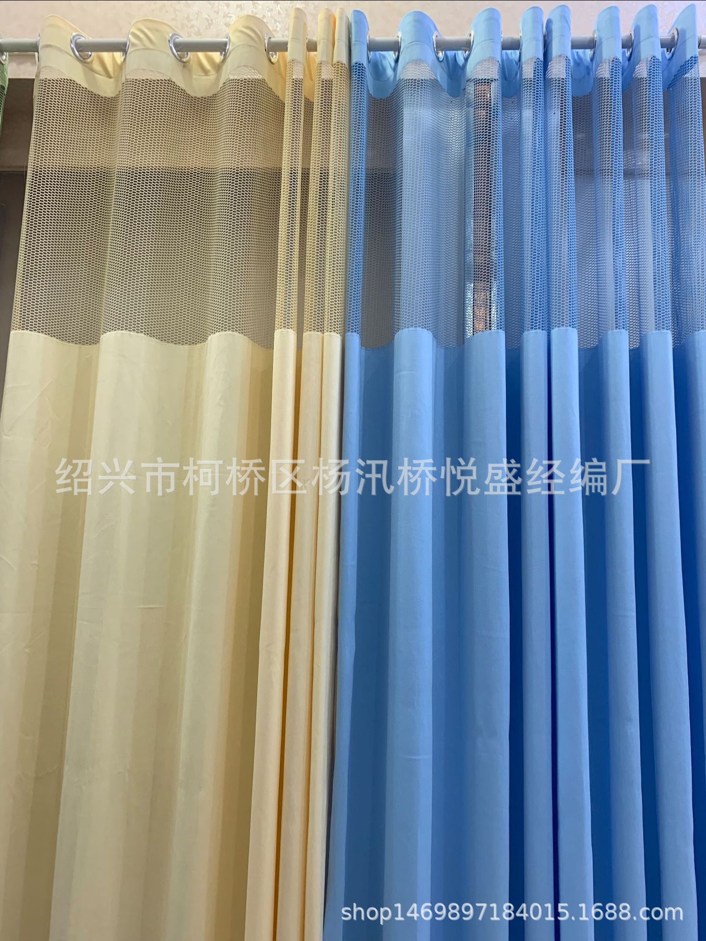 不透美容院隔断帘医院专用隔帘UL型拉帘医用帘窗帘房间卧室养生馆-阿里巴巴