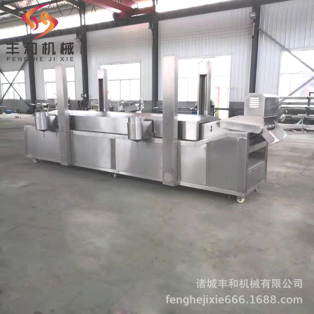 小龙虾加工油炸生产线 锅巴油炸流水线 不锈钢鸡块油炸流水线