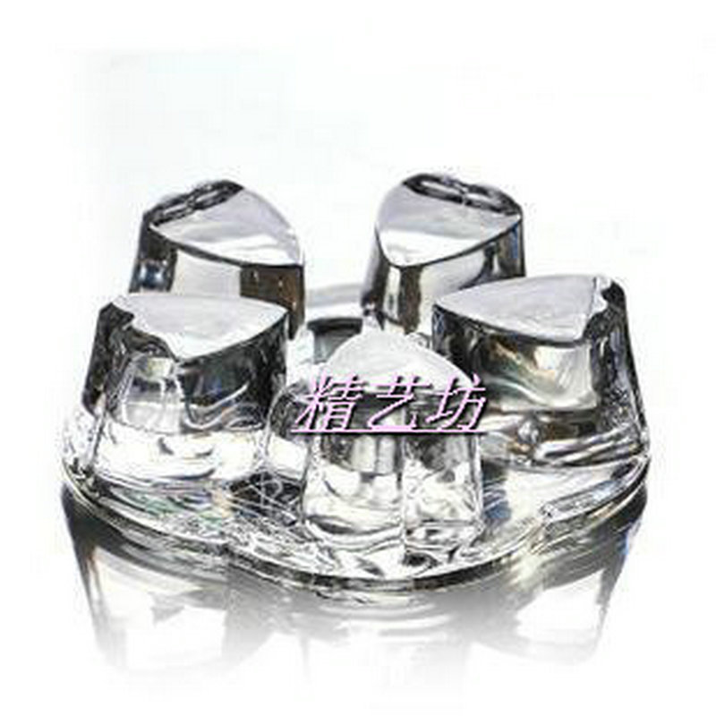 Glass tea set heart shaped