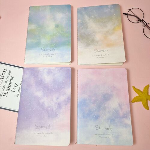 Cartoon notebook A5 creative sewing notebook student small fresh thick stitched diary soft copy notepad