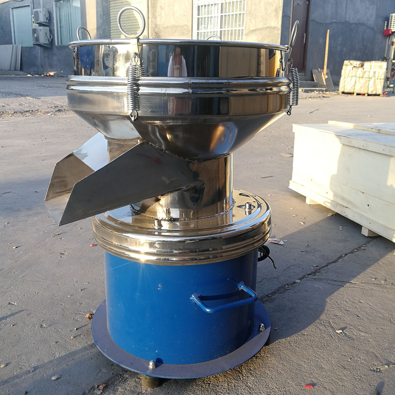 固体浆液振筛机450mm不锈钢筛子豆浆过滤机豆渣分离机圆形振筛机