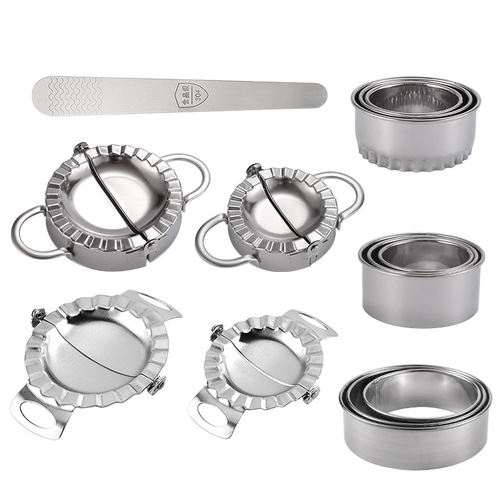 Stainless steel 304 dumpling maker, dumpling tool, filling meat spoon, water dumpling mold, dumpling skin cutting mold, kitchen tools