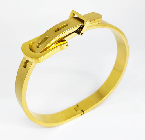 Korean-style European and American men's belt buckle bracelet, multi-color available titanium steel bracelet, stainless steel belt buckle bracelet wholesale