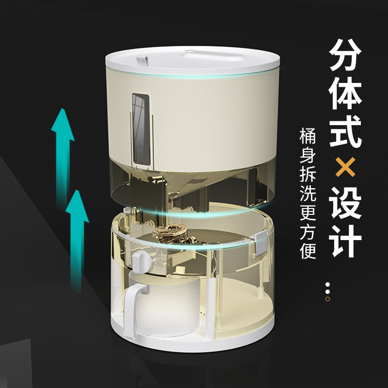 Kitchen rice storage bucket, household 20 catties insect-proof and moisture-proof rice bucket, Japanese-style rotating rice metering bucket