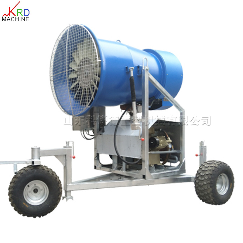 小型移动式造雪机 三轮胎室外场景自动喷雪机 不锈钢机身雪花机