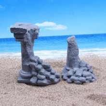 厂家直供摆件 破损的罗马柱破石柱水族馆鱼缸造景装饰DIY场景配饰