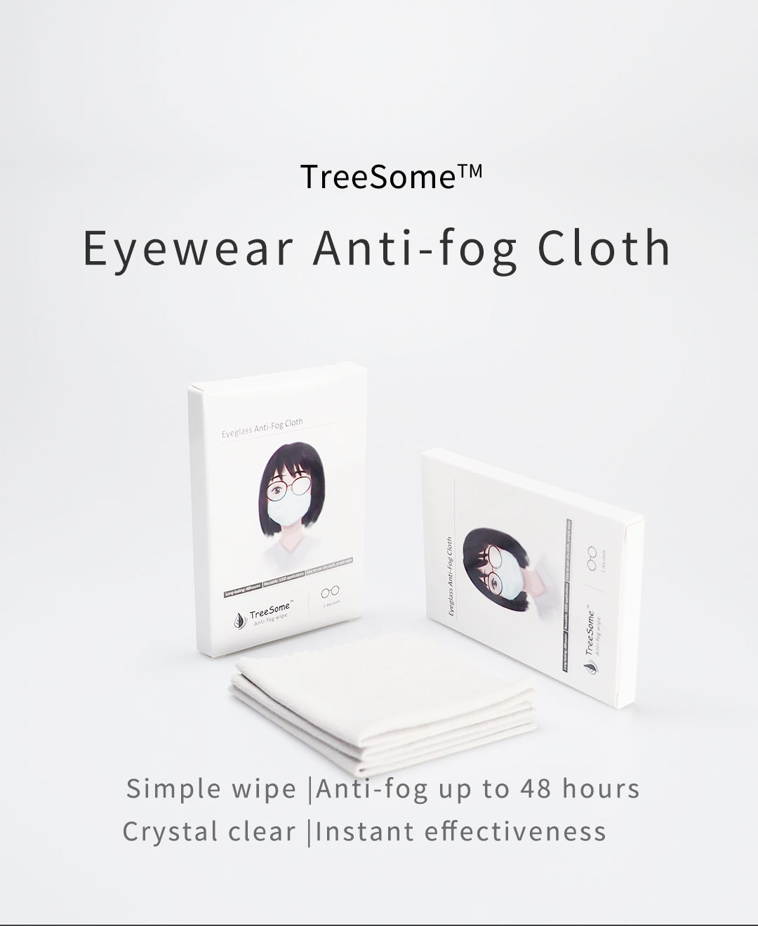 英文版防雾布眼镜防雾Anti-fog cloth反复使用循环麂皮绒布|ms