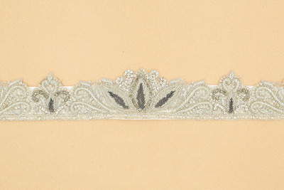 2016新婚纱腰带成品玻璃手工缝制钉珠刺绣水钻印度丝树叶图案金色