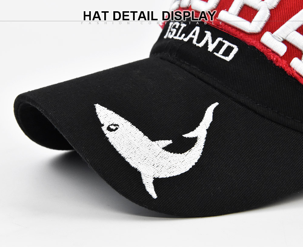 Baseball Cap For Men Embroidered Shark Letter Duckbill Sun Hat_voghion.com