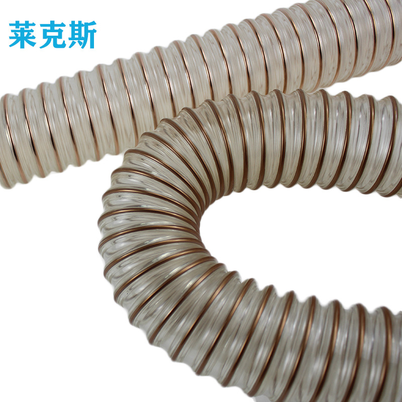 供应扫地车吸尘管 工业吸尘管  耐磨软管 钢丝软管 PU钢丝伸缩管