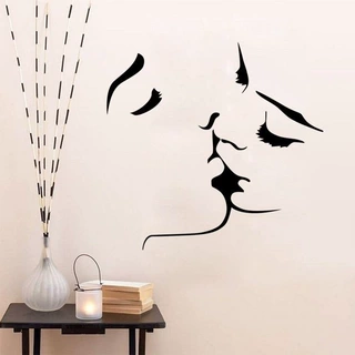接吻kiss速卖通新款9388wish客厅亲吻墙贴画装饰画零售批发 SY135