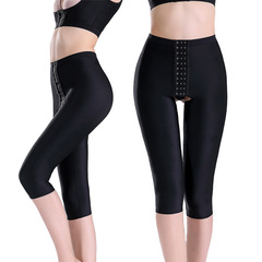 Medical body shaping pants, one-stage pressure shaping garments for recovery after thigh liposuction, forced butt lift, corseted pants for summer