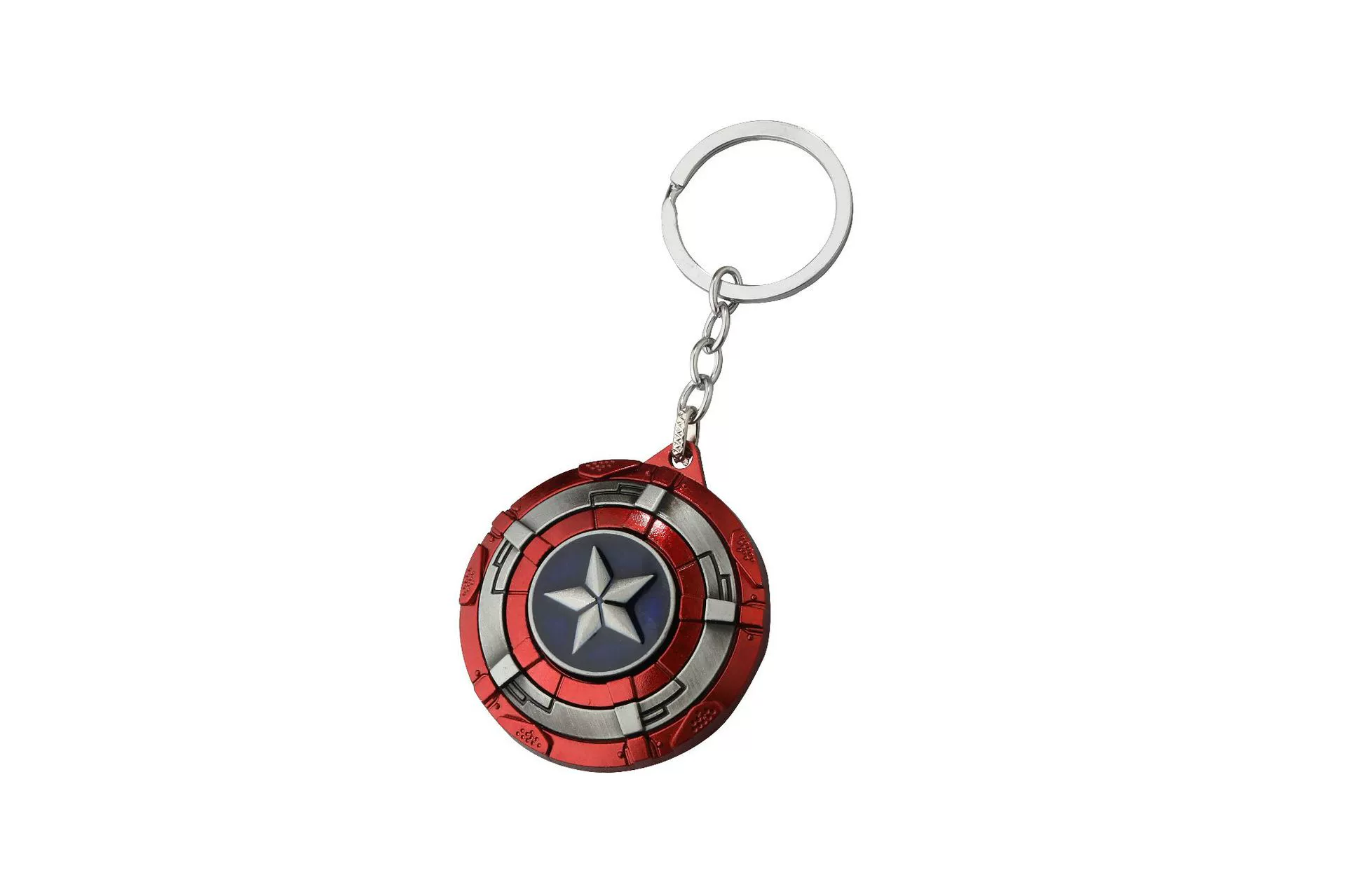 Брелок (Marvel) Щит капитана Америки, металлическая подкладка, разноцветные винтажные цвета