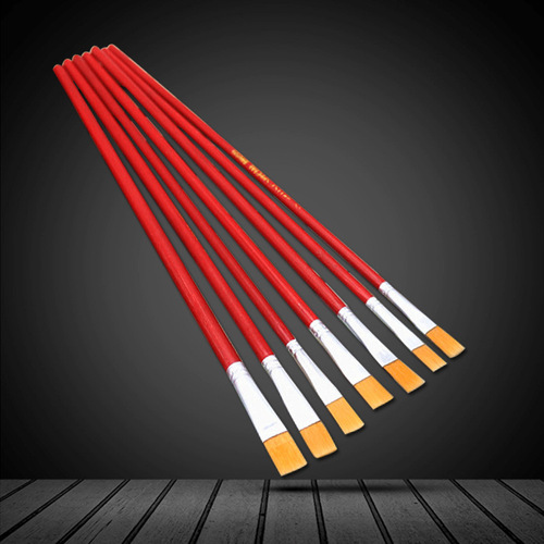 Red rod oil paint pen nylon hair water chalk row pen set acrylic painting painted pen brush art preschool education water pen