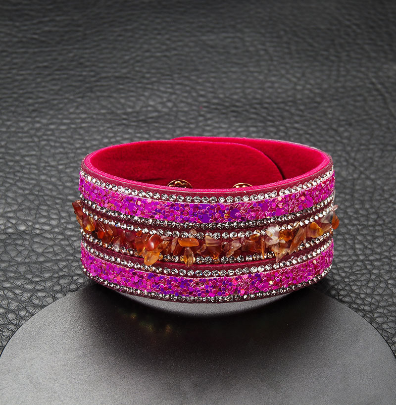 Fashion irregular colorful crystal gravel bracelet