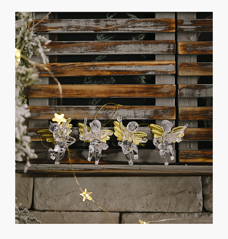 Decoraciones Para Árboles De Navidad Colgante De Ángel Transparente display picture 10