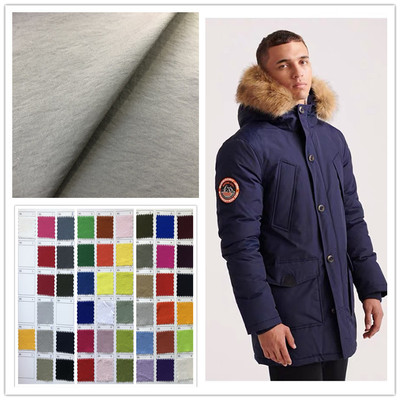 锦纶棉服外套面料 新款棉感横纹防水防风冬装羽绒棉衣面料