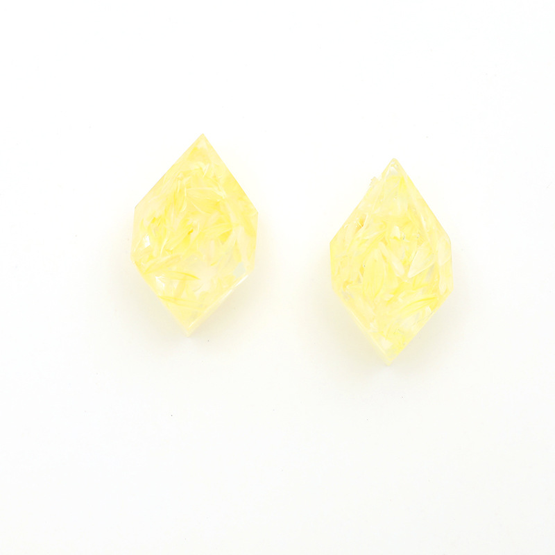 S925 Silver Needle Fashion Simple Trend Diamond Resin Korea New Wild Earrings display picture 8