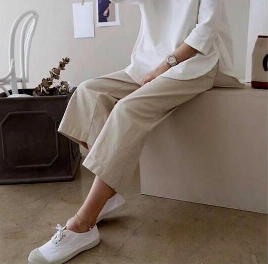 Women's Daily Casual Solid Color Ankle-length Casual Pants display picture 1