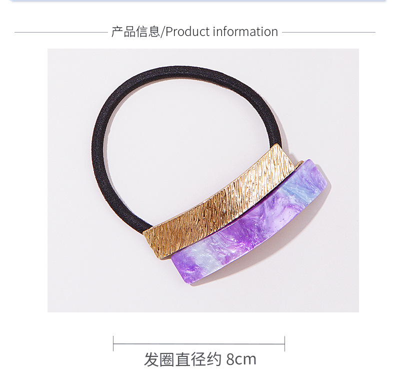 Acetate Metal Splicing Geometric Simple Hair Rope display picture 2