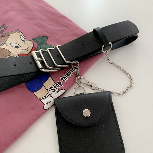 Wholesale 2020 new fashion belt for women, detachable chain small waist bag, versatile fashionable outer belt