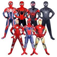 新款式蜘蛛cosplay连体全包紧身衣圣诞节一手货源一件代发