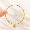 Guo Chao Gufeng Gold Plating Women's Emperor Laifu Caifu Fortune Blessing Small Bracelet Three Lives III Bracelet Wholesale