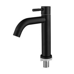 304 stainless steel black paint single cold water faucet bathroom basin faucet bathroom balcony basin faucet
