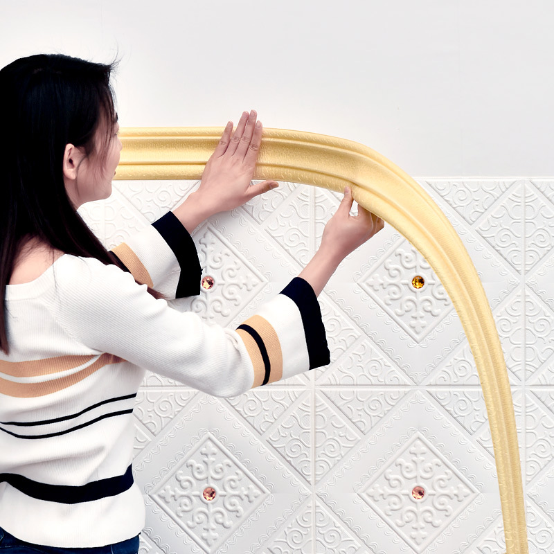 Self-adhesive baseboard frame foam anti-...