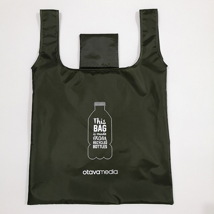 定做rpet可再生折叠环保袋 涤塔夫新型创意方形可收纳折叠手提袋