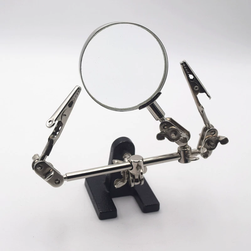 Сварочное увеличительное стекло HD Workbench Подставка для электрического паяльника Подставка для электронного ремонта со светодиодной подсветкой через границу