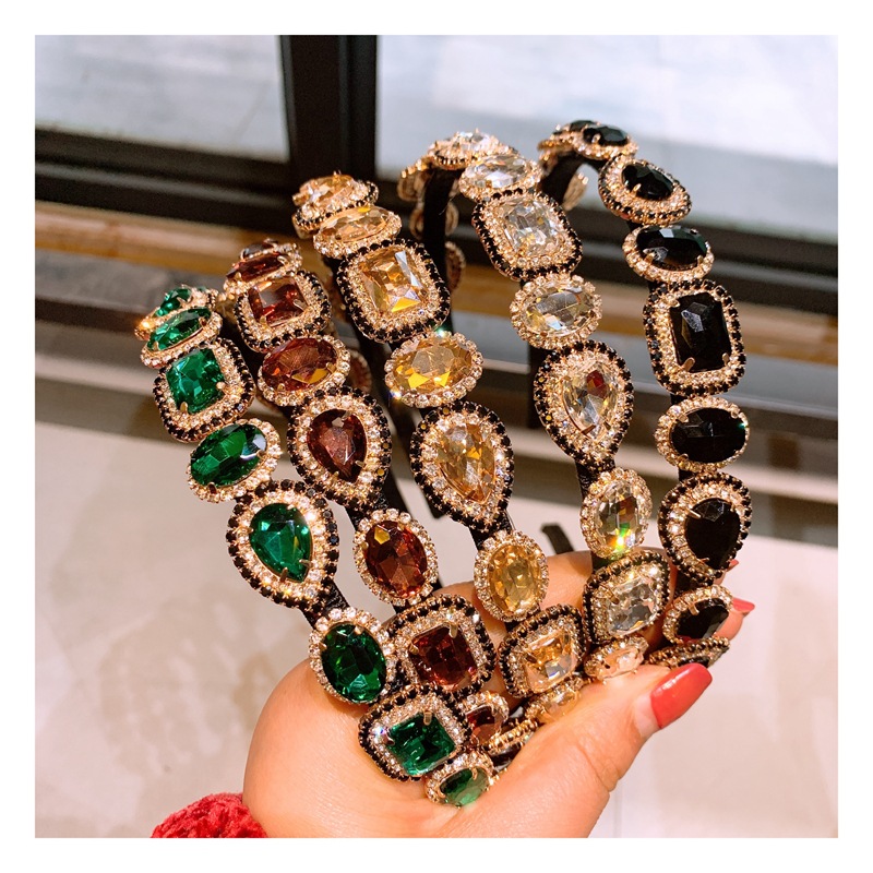 Coréen Style De Substitution Shopping Classique Style L'industrie Lourde Mer Histoire Baroque Style Gem Coloré Cristaux Bandeau Ornement display picture 32