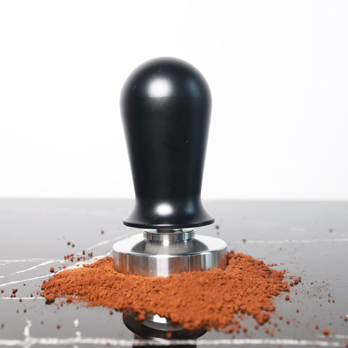 New espresso coffee powder press stainless steel solid press hammer 51/53/58mm push-type elastic powder cloth