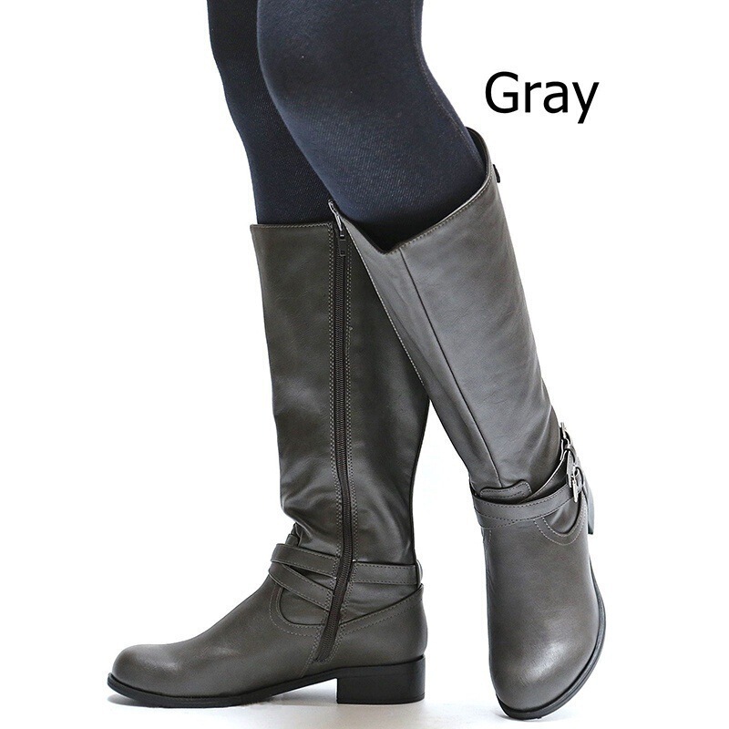 Independent Station Foreign Trade 2020 Autumn and Winter European and American Knee-length Boots Women's Retro Side Zipper Low-heeled High-heeled Knights Boots