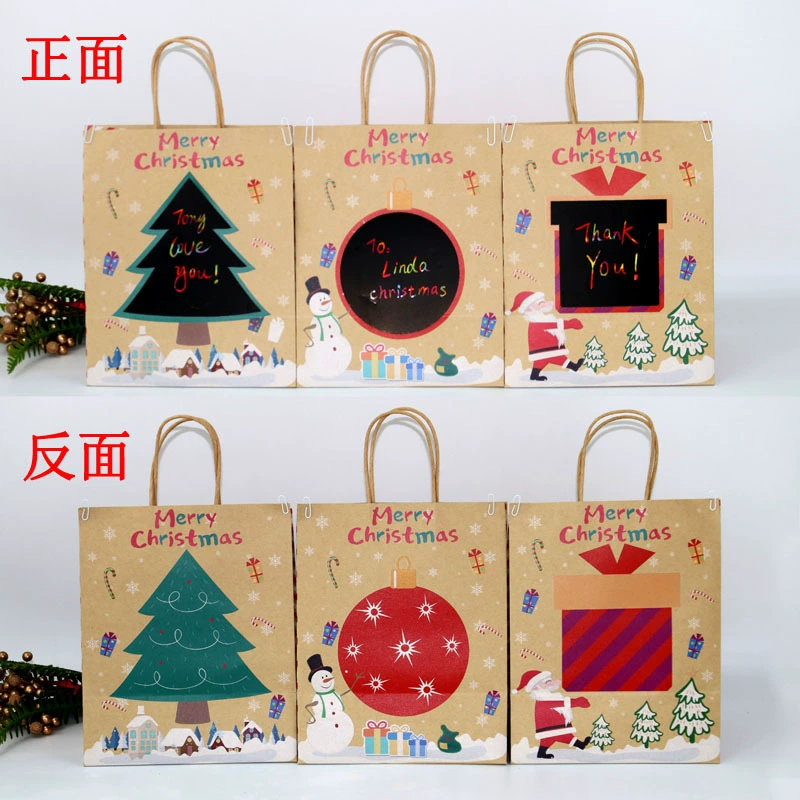 Крафт-бумага сумка DIY бумага для царапин персонализированные граффити упаковочная сумка Рождественская сумка с квадратным дном Подарочная сумка для покупок