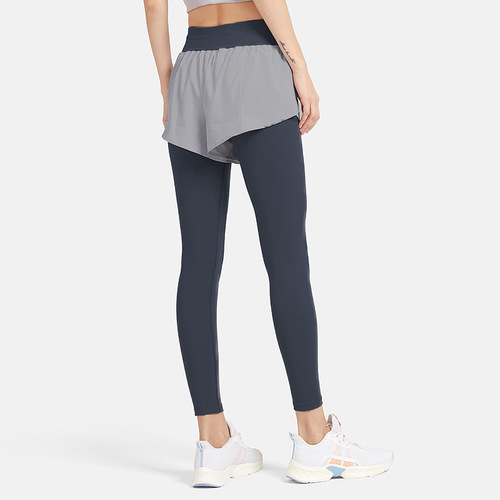 Women's High-Waist Thigh-Compression Leggings with Underwire Bralette, Tight Ankle Yoga Pants, Running Elastic Sports Nine-Sixth Leggings