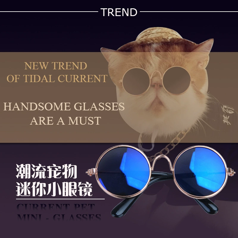 Солнцезащитные очки для домашних животных Солнцезащитные очки Teddy Dog Cat Очки Аксессуары для домашних животных Модные забавные головные уборы Очки для кошек