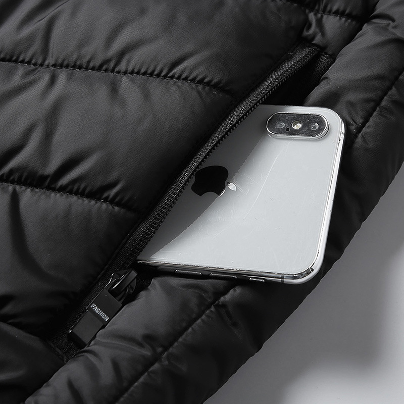 跨境发热马甲USB充电加热背心智能发热服双控十一处发热甲夹批发