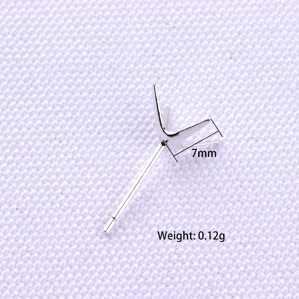 6g Weight Auricular Needle Support Jewelry Making Type 10 PCS/Package Quantity 925 Sterling Silver Material Solid Color Pattern Simple Style, Classic Style Style Plating Craft 10 PCS/Package 925 Sterling Silver Solid Color Auricular Needle Support Ornament Needle 1