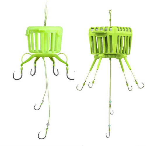 Aohu Square Cage Silver Carp and Bighead Carp Mine Explosive Hook Long-range Silver Carp and Bighead Carp Fishing Cage Water Monster Fishing Group Fishhook Explosive Hook Set