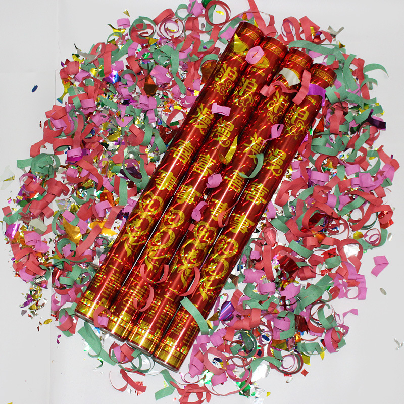 彩条亮片红喜事