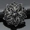 High-end sophisticated brooch, retro pin, accessory lapel pin, diamond encrusted, custom made