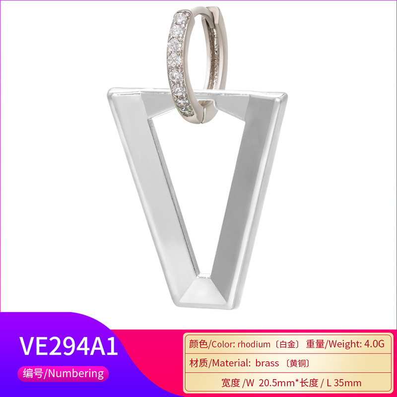 Spray Paint V-shaped Earrings Foreign Trade Paint Inverted Triangle Fluorescent Earrings V-shaped Earrings Cross-border Ve294 display picture 27