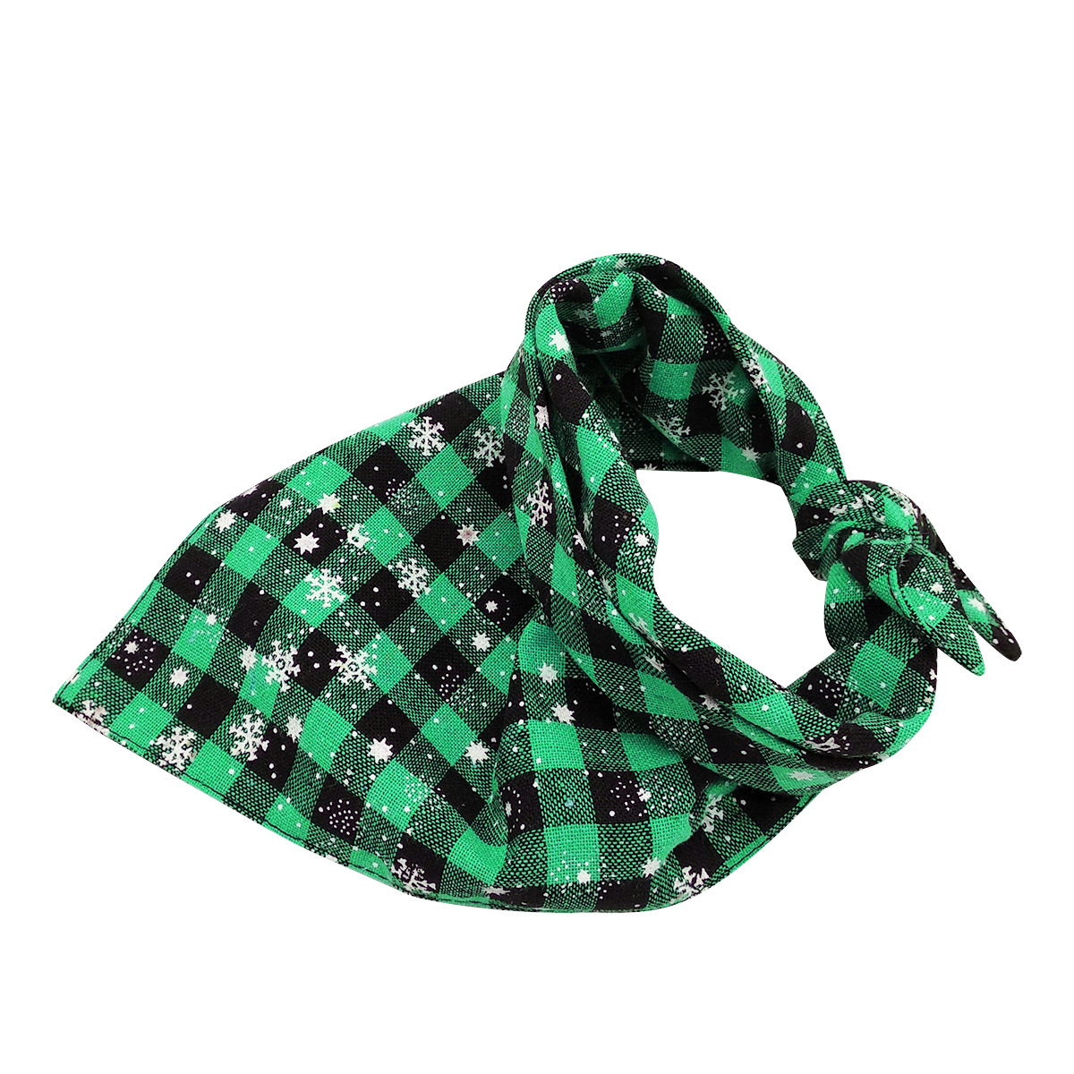Cute Cotton Polyester Lattice Pet Scarf display picture 6