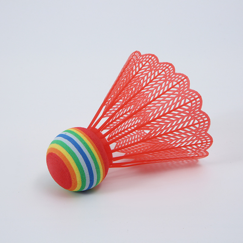 厂家批发12只装耐用彩色塑料羽毛球室外锻炼娱乐羽毛球塑料耐打球详情7