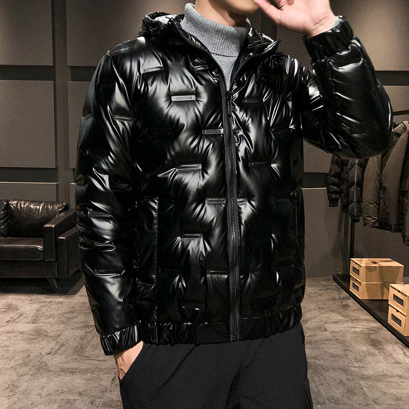 2023 New Trendy Bright Face Men's Down Korean Edition Lightweight and Slim Fit Youth Winter Coat_voghion.com