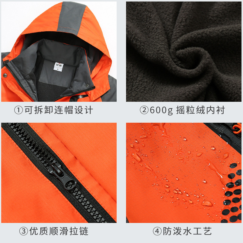 Special Offer Stock Pizex Handle 600G Fleece zipper Hooded coat waterproof coverall customized
